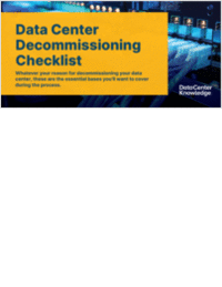 A Checklist for Data Center Decommissioning