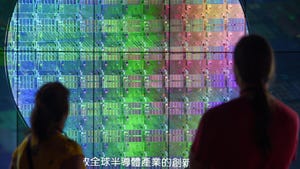 TSMC Museum showcasing data center chips