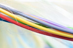 Stripped Fiber Optic Cable