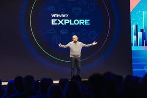 VMware Explore conference session stage