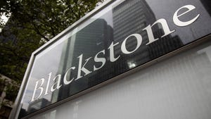 Blackstone logo on an office building