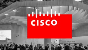 Cisco logo during Mobile World Congress in Barcelona, Spain