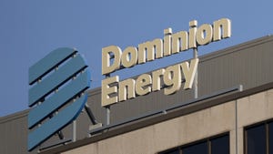 Dominion Energy logo on the company's headquarters