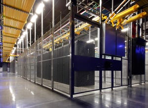 Inside the Equinix DC12 data center in Ashburn, Virginia