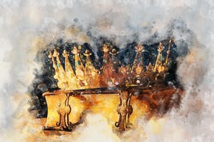 watercolor art of crown