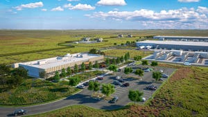 A rendering of Meta’s planned hyperscale data center in Cheyenne, Wyoming.