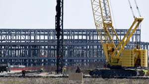 Construction of a Microsoft data center.