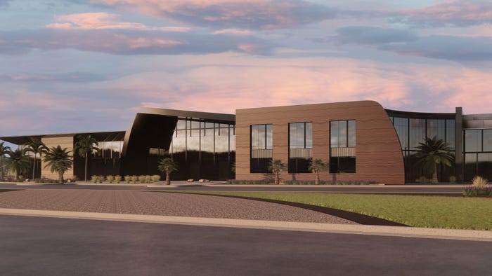 A rendering of Novva Data Centers’ facility in Mesa, Arizona.