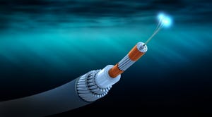 Cross section of a submarine communications cable